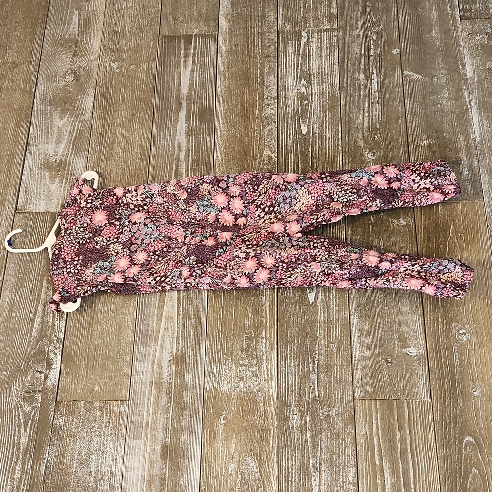 Gap purple floral pants romper 3T